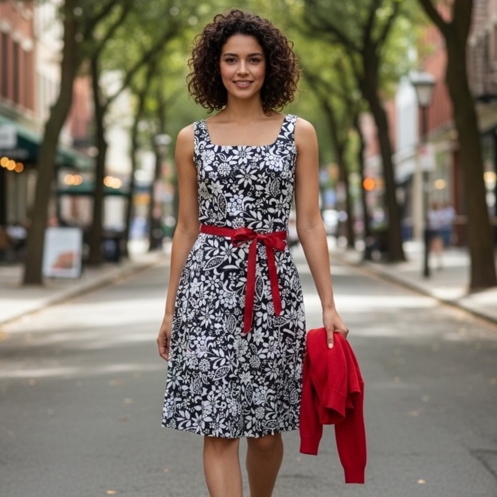 Breakin’ Loose 80’s Inspired Black/White Sundress